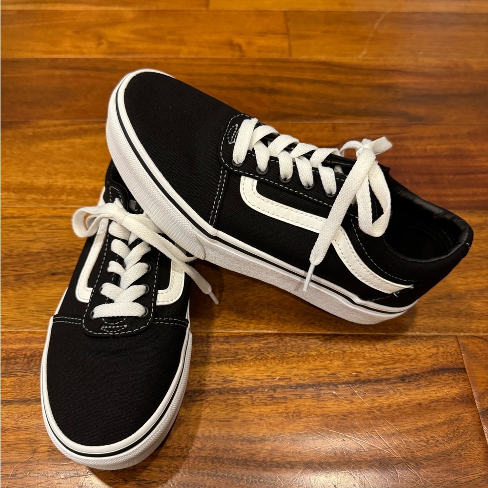 Black and White Vans Old Skool Sneakers